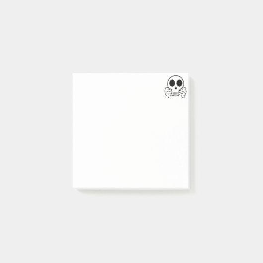 griezelige schedel op een zwarte achtergrond post-it® notes (Voorkant)