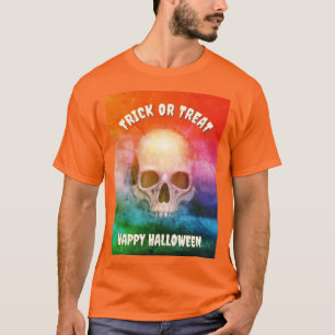 Griezelige schedel. Trick or Treat. Halloween T-shirt