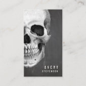 griezelige  schedel visitekaartje (Voorkant)