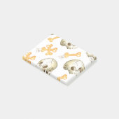 Griezelige schedels en botten Halloween patroon Post-it® Notes (Schuin)