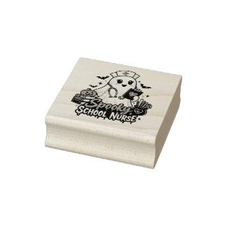 . Griezelige schoolverpleegster Rubberstempel