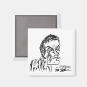griezelige schurk cartoon magneet (Voorkant / Achterkant)