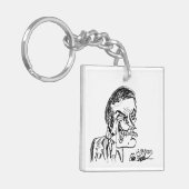 griezelige schurk cartoon sleutelhanger (Voorkant Links)