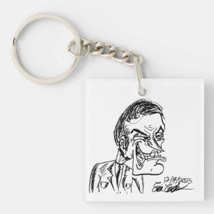 griezelige schurk cartoon sleutelhanger