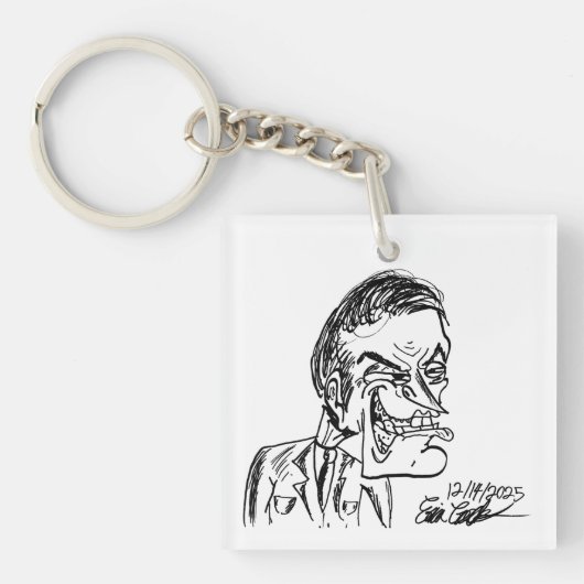 griezelige schurk cartoon sleutelhanger (Voorkant)