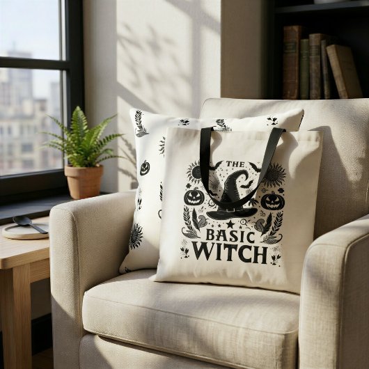 Griezelige Seizoen Basic Heksen Halloween Boodscha Tote Bag