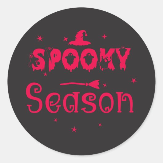 Griezelige Seizoen Heksenhoed Sticker (Voorkant)