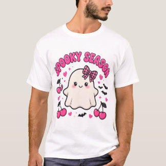 Griezelige Seizoen Kersengeest Coquette Halloween T-shirt