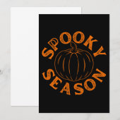 Griezelige Seizoen Pompoen Kaart (Voorkant / Achterkant)