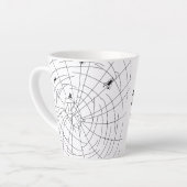 Griezelige Sfeer Abstracte Spinnen Latte Mok (Linkerhoek)