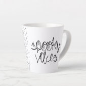 Griezelige Sfeer Abstracte Spinnen Latte Mok (Rechterhoek)