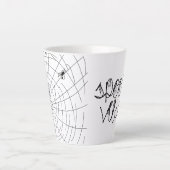Griezelige Sfeer Abstracte Spinnen Latte Mok (Voorkant)