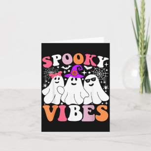 Griezelige Sfeer Grappig Geest Halloween Kostuum Kaart