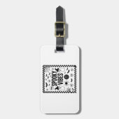 Griezelige Sfeer Retro Halloween Bagagelabel (Voorkant verticaal)