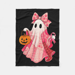 Griezelige Sfeer Roze Geest Voorbereidend Hallowee Fleece Deken