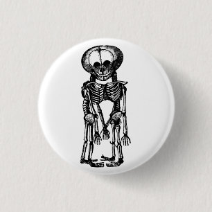 griezelige siamese tweeling skelet kinder menselij ronde button 3,2 cm