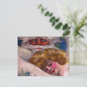 Griezelige Sinterklaas  Vrouw Kerstmis Feestdagenkaart (Staand voorkant)