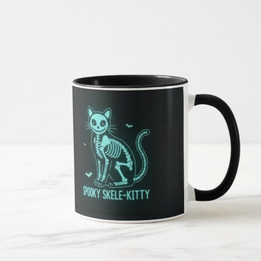 Griezelige Skele-Kitty Mok (Rechts)