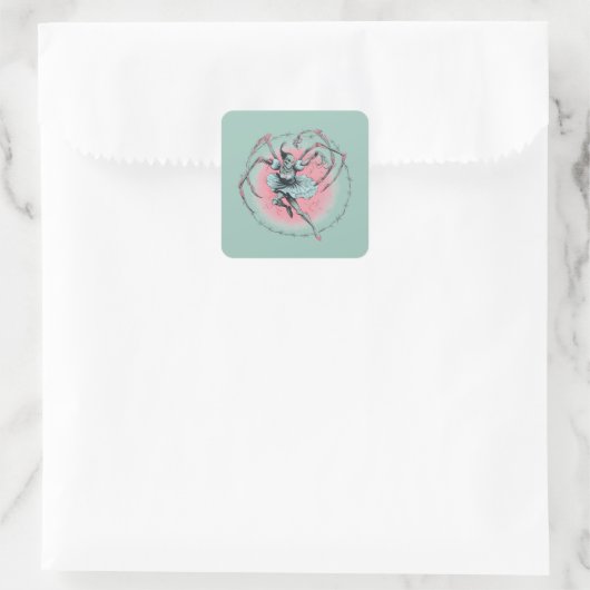 Griezelige Skelet Ballerina Sticker (Tas)