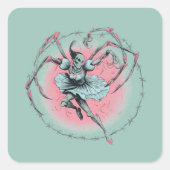 Griezelige Skelet Ballerina Sticker (Voorkant)