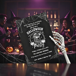 Griezelige Skelet Cocktail Volwassenen Halloween F Kaart