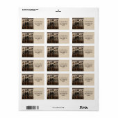 Griezelige Skelet Familie Prettig Halloween Adres Etiket (Full Sheet)