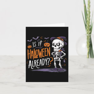 Griezelige Skelet Geest Is het al Halloween Kaart