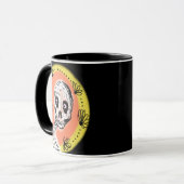 Griezelige Skelet Halloween Doodle Mok (Voorkant links)