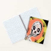 Griezelige Skelet Halloween Doodle Notitieboek (Binnen)