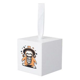 Griezelige skelet luiaard trick-or-treating Klassi Decoratie