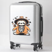 Griezelige skelet luiaard trick-or-treating Klassi Sticker (Koffer)