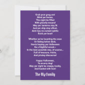 Griezelige Skelet Piraat Halloween Feestdagenkaart (Achterkant)