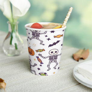 Griezelige skelet sfeer voor Halloween Papieren Bekers