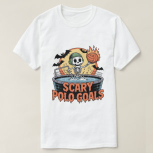 Griezelige Skelet Waterpolo Speler Halloween Sport T-shirt