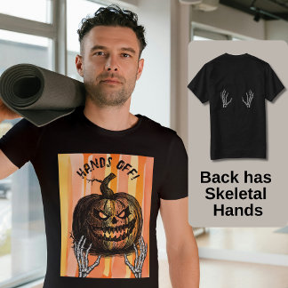 Griezelige skeletachtige handen en sinistere Jack- T-shirt