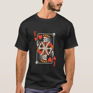 Griezelige Skeletkoning van Harten Halloween Speel T-shirt