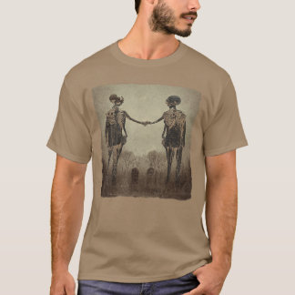 Griezelige Skeletwint Aesthetic Horror Goth Hallow T-shirt