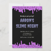  griezelige slijm feestuitnodiging kaart (Voorkant)
