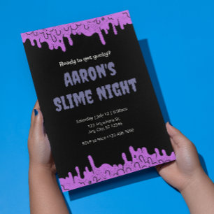  griezelige slijm feestuitnodiging kaart