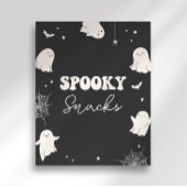 Griezelige Snacks Halloween Feestbord Sign Poster