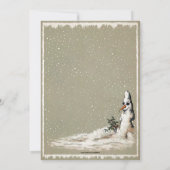 Griezelige sneeuwpop kerstfeest  kaart (Achterkant)