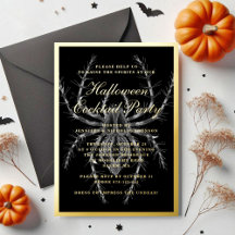 Griezelige Spider Halloween Cocktail Party Goud