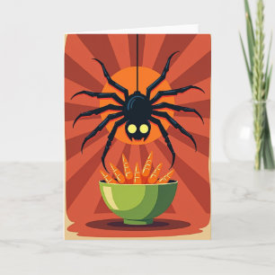Griezelige Spider Snoepkaart Kaart