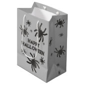 Griezelige Spin Happy Halloween Cadeautas (Voorkant Gekanteld)