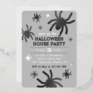 Griezelige Spin Happy Halloween Feest Uitnodiging