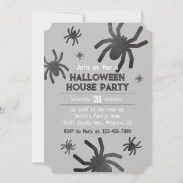 Griezelige Spin Happy Halloween Feest Uitnodiging