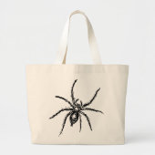 Griezelige spin voor Halloween Grote Tote Bag (Voorkant)
