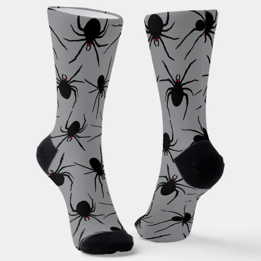 Griezelige spinnen met rode ogen sokken (Gebogen)