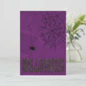 Griezelige Spinnen & Spinnenwebben Halloween Kaart (Staand voorkant)