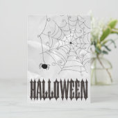 Griezelige Spinnen & Spinnenwebben Halloween Kaart (Staand voorkant)